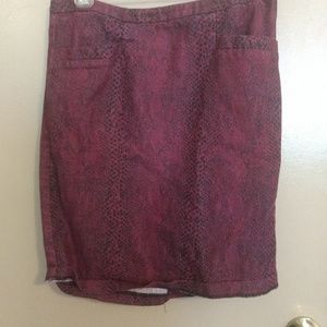 Pink leopard print skirt